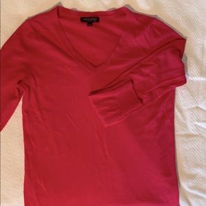 Hot Pink V Neck Sweater